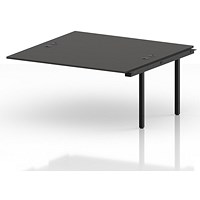 Impulse Bench B2B Ext Kit 1600 Black Frame Office Bench Desk Carbon Grey