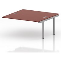 Impulse Bench B2B Ext Kit 1600 Silver Frame Office Bench Desk Brick Red