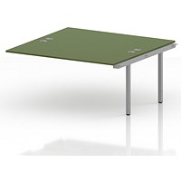 Impulse Bench B2B Ext Kit 1600 Silver Frame Office Bench Desk Moss Green