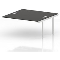 Impulse Bench B2B Ext Kit 1600 White Frame Office Bench Desk Carbon Grey