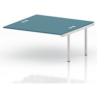 Impulse Bench B2B Ext Kit 1600 White Frame Office Bench Desk Dark Teal