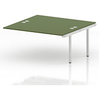 Impulse Bench B2B Ext Kit 1600 White Frame Office Bench Desk Moss Green