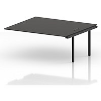 Impulse Bench B2B Ext Kit 1800 Black Frame Office Bench Desk Carbon Grey