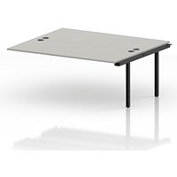 Impulse Bench B2B Ext Kit 1800 Black Frame Office Bench Desk Dove Grey