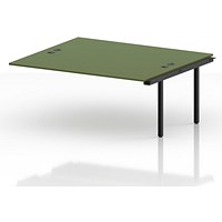 Impulse Bench B2B Ext Kit 1800 Black Frame Office Bench Desk Moss Green
