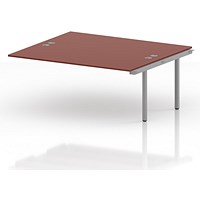 Impulse Bench B2B Ext Kit 1800 Silver Frame Office Bench Desk Brick Red