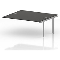 Impulse Bench B2B Ext Kit 1800 Silver Frame Office Bench Desk Carbon Grey