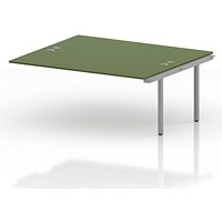 Impulse Bench B2B Ext Kit 1800 Silver Frame Office Bench Desk Moss Green