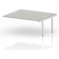 Impulse Bench B2B Ext Kit 1800 White Frame Office Bench Desk Dove Grey
