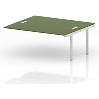 Impulse Bench B2B Ext Kit 1800 White Frame Office Bench Desk Moss Green