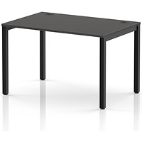Impulse Bench Single Row 1200 Black Frame Office Bench Desk Carbon Grey
