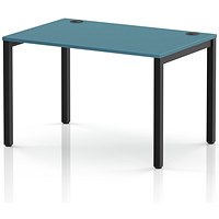 Impulse Bench Single Row 1200 Black Frame Office Bench Desk Dark Teal