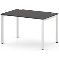 Impulse Bench Single Row 1200 White Frame Office Bench Desk Carbon Grey