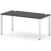 Impulse Bench Single Row 1600 White Frame Office Bench Desk Carbon Grey