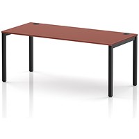 Impulse Bench Single Row 1800 Black Frame Office Bench Desk Brick Red