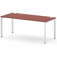 Impulse Bench Single Row 1800 White Frame Office Bench Desk Brick Red