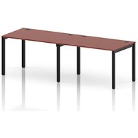 Impulse Bench Single Row 2 Person 1200 Black Frame Office Bench Desk Brick Red