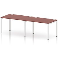 Impulse Bench Single Row 2 Person 1200 White Frame Office Bench Desk Brick Red