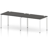 Impulse Bench Single Row 2 Person 1200 White Frame Office Bench Desk Carbon Grey