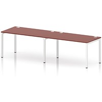 Impulse Bench Single Row 2 Person 1400 White Frame Office Bench Desk Brick Red