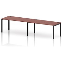 Impulse Bench Single Row 2 Person 1600 Black Frame Office Bench Desk Brick Red