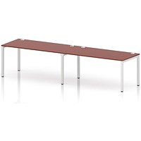 Impulse Bench Single Row 2 Person 1600 White Frame Office Bench Desk Brick Red
