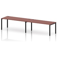 Impulse Bench Single Row 2 Person 1800 Black Frame Office Bench Desk Brick Red