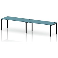 Impulse Bench Single Row 2 Person 1800 Black Frame Office Bench Desk Dark Teal