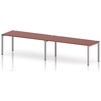 Impulse Bench Single Row 2 Person 1800 Silver Frame Office Bench Desk Brick Red