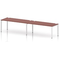 Impulse Bench Single Row 2 Person 1800 White Frame Office Bench Desk Brick Red
