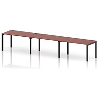 Impulse Bench Single Row 3 Person 1400 Black Frame Office Bench Desk Brick Red