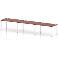 Impulse Bench Single Row 3 Person 1400 White Frame Office Bench Desk Brick Red