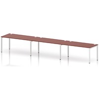 Impulse Bench Single Row 3 Person 1600 White Frame Office Bench Desk Brick Red