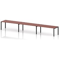 Impulse Bench Single Row 3 Person 1800 Black Frame Office Bench Desk Brick Red