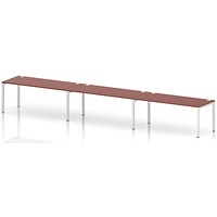 Impulse Bench Single Row 3 Person 1800 White Frame Office Bench Desk Brick Red