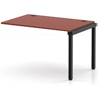 Impulse Bench Single Row Ext Kit 1200 Black Frame Office Bench Desk Brick Red