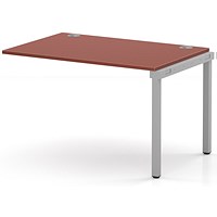 Impulse Bench Single Row Ext Kit 1200 Silver Frame Office Bench Desk Brick Red
