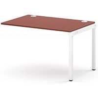 Impulse Bench Single Row Ext Kit 1200 White Frame Office Bench Desk Brick Red