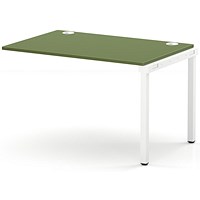 Impulse Bench Single Row Ext Kit 1200 White Frame Office Bench Desk Moss Green