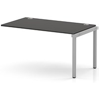 Impulse Bench Single Row Ext Kit 1400 Silver Frame Office Bench Desk Carbon Grey