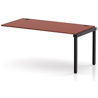 Impulse Bench Single Row Ext Kit 1600 Black Frame Office Bench Desk Brick Red