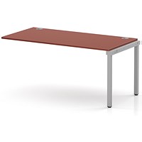 Impulse Bench Single Row Ext Kit 1600 Silver Frame Office Bench Desk Brick Red