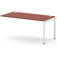 Impulse Bench Single Row Ext Kit 1600 White Frame Office Bench Desk Brick Red