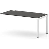 Impulse Bench Single Row Ext Kit 1600 White Frame Office Bench Desk Carbon Grey