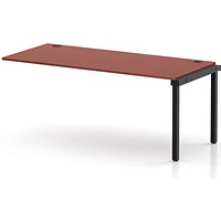 Impulse Bench Single Row Ext Kit 1800 Black Frame Office Bench Desk Brick Red