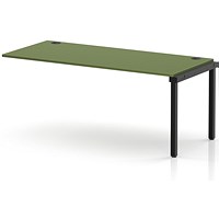 Impulse Bench Single Row Ext Kit 1800 Black Frame Office Bench Desk Moss Green
