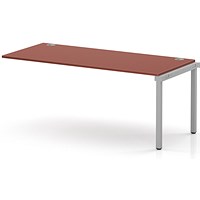Impulse Bench Single Row Ext Kit 1800 Silver Frame Office Bench Desk Brick Red