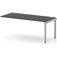 Impulse Bench Single Row Ext Kit 1800 Silver Frame Office Bench Desk Carbon Grey