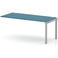 Impulse Bench Single Row Ext Kit 1800 Silver Frame Office Bench Desk Dark Teal