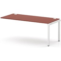 Impulse Bench Single Row Ext Kit 1800 White Frame Office Bench Desk Brick Red